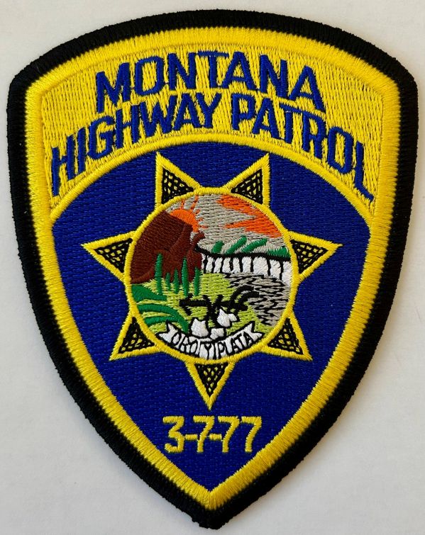 MONTANA HIGHWAY PATROL SHOULDER PATCH - SEW ON.